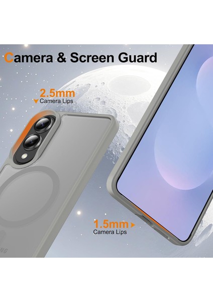 Samsung Galaxy S25 Edge Uyumlu Kamera Lens+Ekran Koruyucu Magsafe Şarj Destekli Iz Tutmaz Mat Kapak modelleri