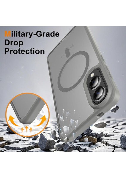 Samsung Galaxy S25 Edge Uyumlu Kamera Lens+Ekran Koruyucu Magsafe Şarj Destekli Iz Tutmaz Mat Kapak fırsatları