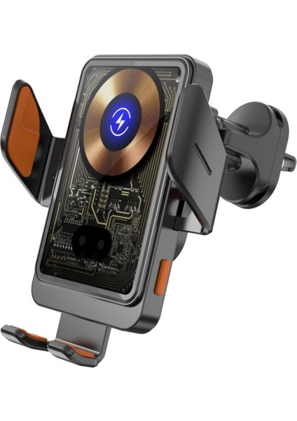 Xiaomi 14 Ultra Uyumlu T11 Otomatik Açılıp Kapanan Kablosuz Hızlı Şarjlı Araç Telefon Tutucu