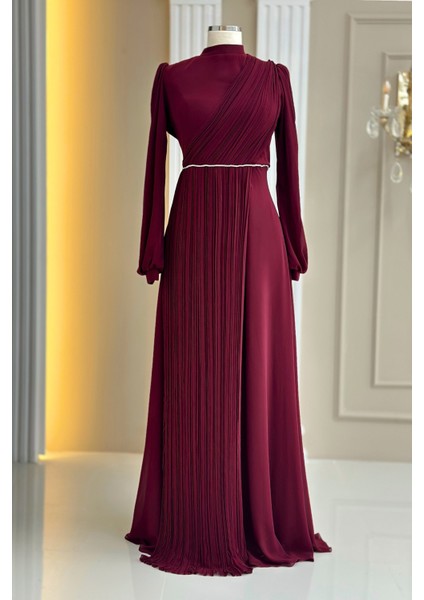 Arin Abiye Elbise Bordo