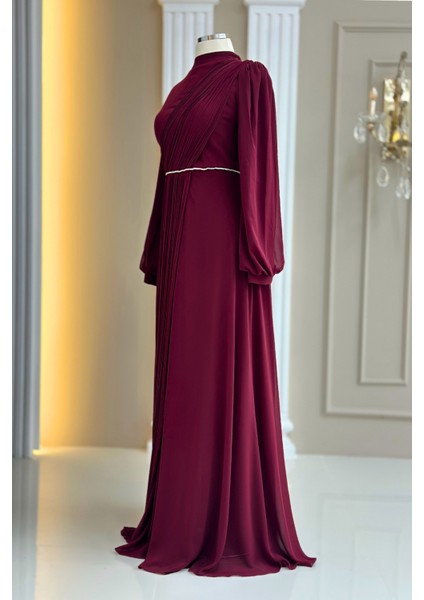 Arin Abiye Elbise Bordo modelleri