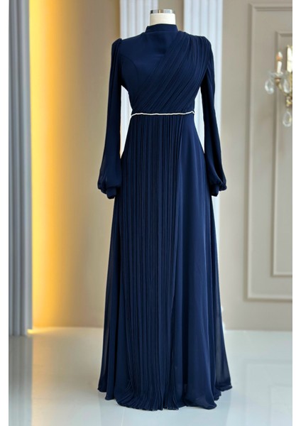 Arin Abiye Elbise Lacivert