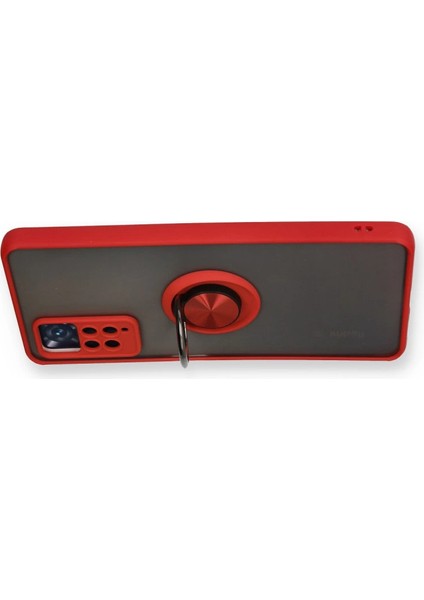 Redmi Note 11 Kılıf Montreal Yüzüklü Silikon Kapak - Kırmızı modelleri