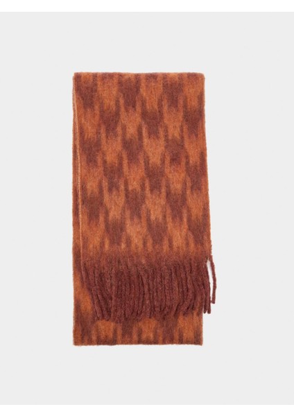 Püsküllü Baskılı Şal