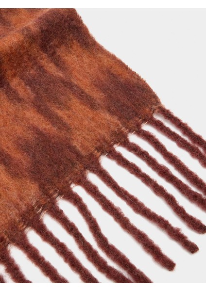 Püsküllü Baskılı Şal modelleri