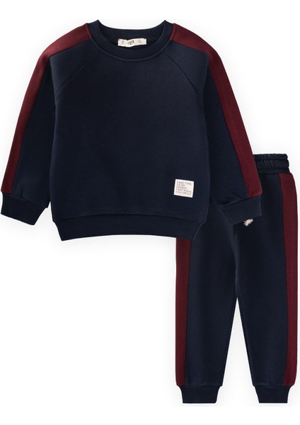 Garnili Sweatshirt Takım 2-8 Yaş Lacivert