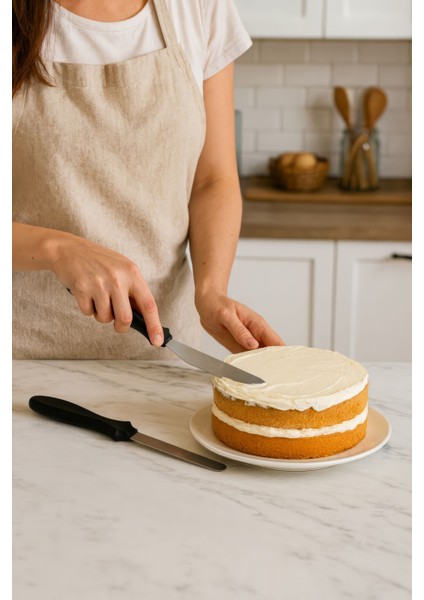 Çelik Silver Pasta Krema Sıva Kek Spatula Seti Sunum MT233 modelleri