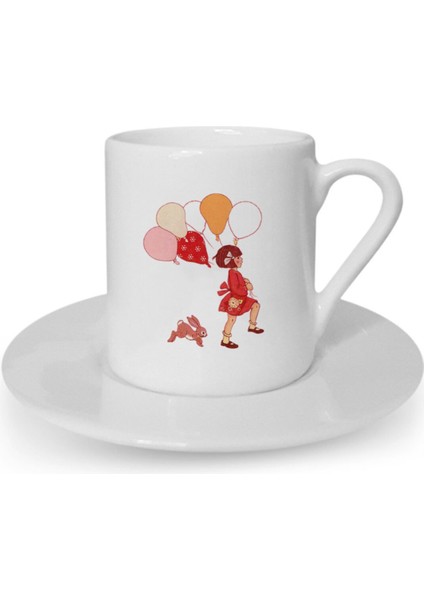 Türk Kahvesi Fincanı Yılbaşı Yeni Yıl Çam Ağacı