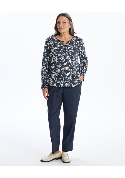 Yeni Sezon Bisiklet Yaka Desenli Kadın Bluz fiyatları