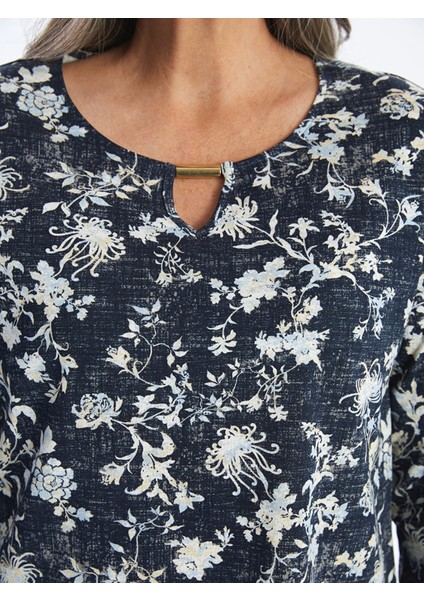 Yeni Sezon Bisiklet Yaka Desenli Kadın Bluz modelleri