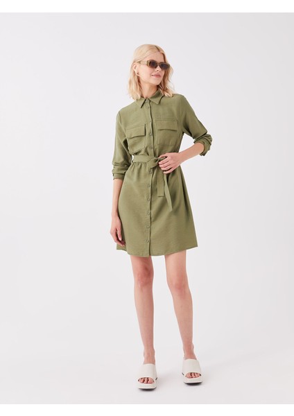 Yeni Sezon Düz Uzun Kollu Kadın Gömlek Elbise fiyatları