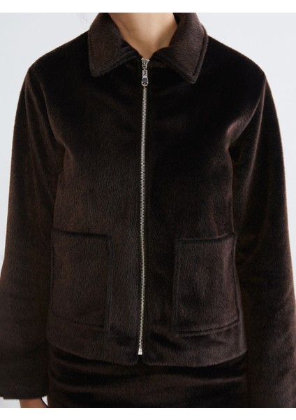 Yeni Sezon Gömlek Yaka Kadın Kürk Kaban modelleri