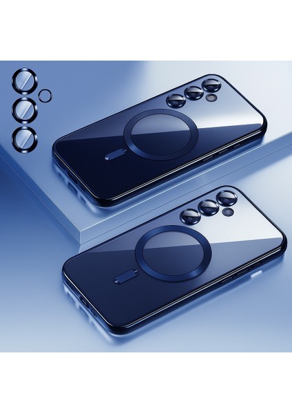 Samsung Galaxy A17 Uyumlu Magsafe Destekli Kamera Korumalı Şeffaf Arka Kapak Telefon Kılıfı