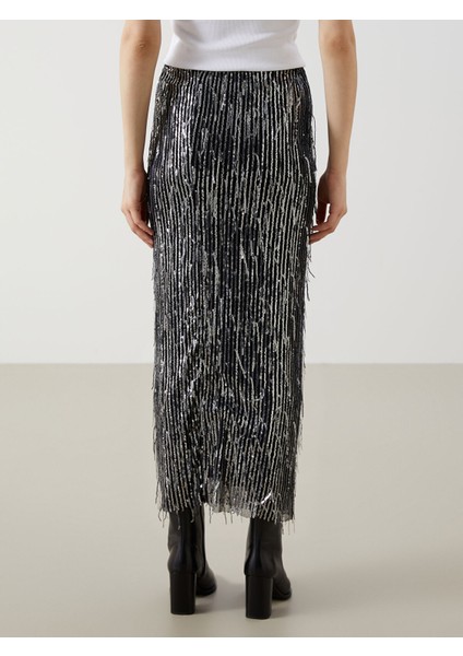 Yeni Sezon Beli Lastikli Pul Payetli Kadın Etek fırsatları