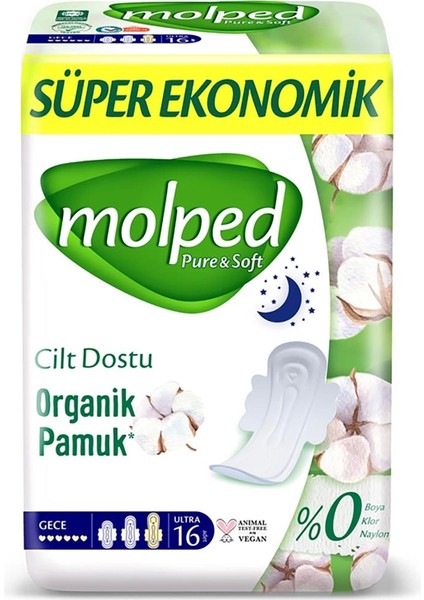 Bfs Molped Pure&soft Gece Ped Süper Eko 16 Adet