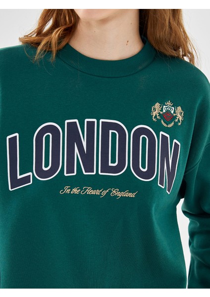 Yeni Sezon Baskılı Oversize Kadın Kalın Sweatshirt modelleri