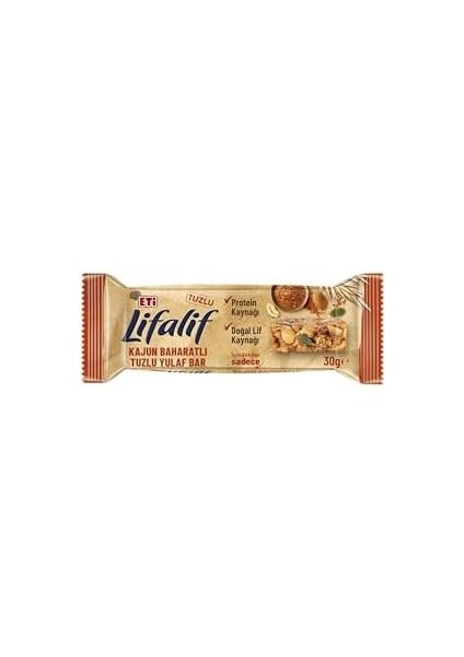 Eti Lifalif Kajun Baharatlı Tuzlu Yulaf Bar 30 G x 16 Adet fiyatları