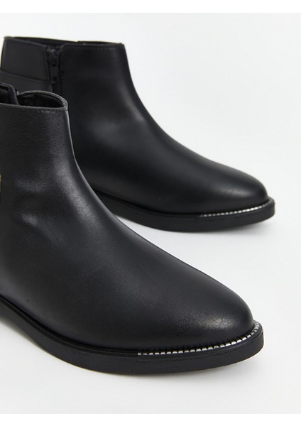 Yeni Sezon Fermaurlı Deri Görünümlü Kadın Bot modelleri