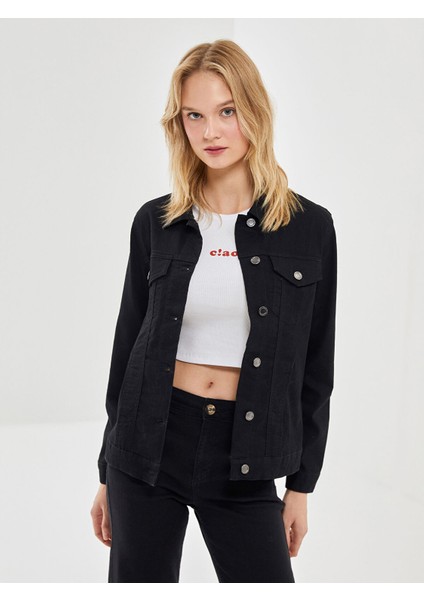 Yeni Sezon Gömlek Yaka Kadın Jean Ceket