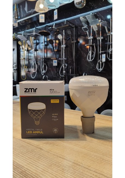 10 Adet 40 Watt Kristal Torch LED Ampul Beyaz Işık 6500K