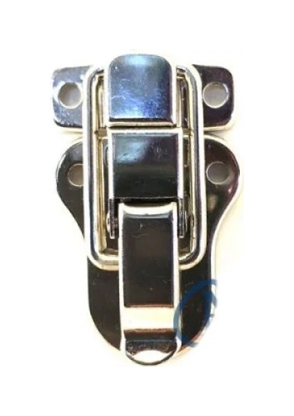 Sandık, Kutu Klipsi, Ön Kilidi - 48X30MM, Nikel, 1 Adet