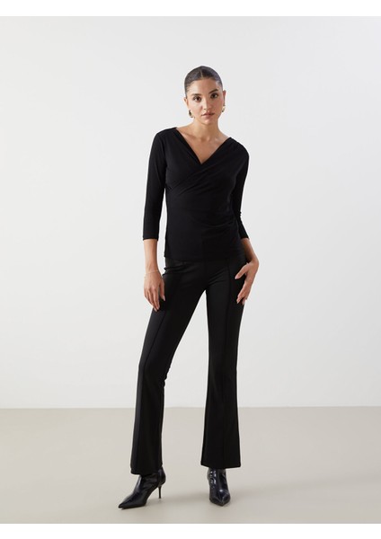 Yeni Sezon Dökümlü Yaka Kadın Bluz fiyatları