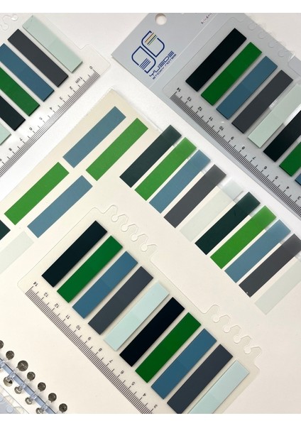 10 Renkli Cetvelli Gri ve Yeşil Tonları Indeks Sticker/index/post-It/postit/kitap Ayracı/not Kağıdı fırsatları