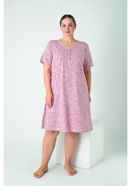 Kadın Battal Penye Süprem Kısakol Gecelik C840-919