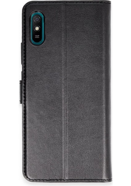 Redmi 9A Kılıf S Kapaklı Kılıf - Siyah