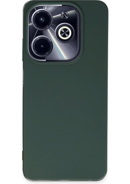 Infinix Hot 40I Kılıf First Silikon - Koyu Yeşil