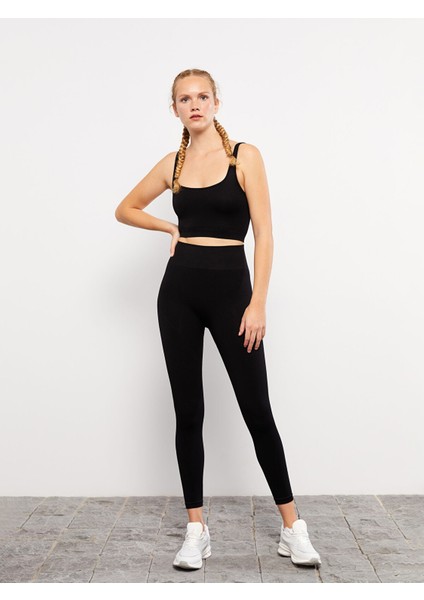 Yeni Sezon Kadın Beli Lastikli Düz Tayt fiyatları