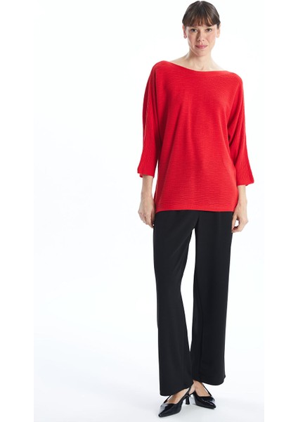 Yeni Sezon Kayık Yaka Dokulu Kadın Triko Kazak fiyatları