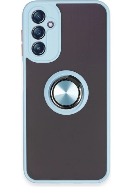 A14 4g Kılıf Montreal Yüzüklü Silikon Kapak - Buz