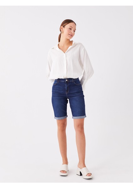 Yeni Sezon Normal Bel Bermuda Fit Kadın Jean Şort fiyatları