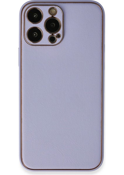 Iphone 13 Kılıf Coco Deri Silikon Kapak - Açık Lila