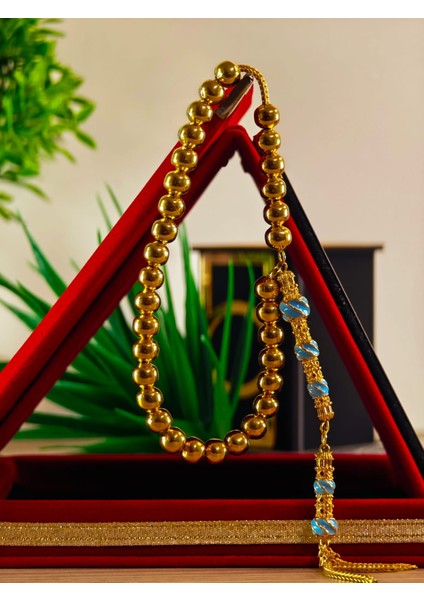 22 Ayar Altın Sarısı Kaplama Tesbih Renk Atmayan Bir Üründür Iç Materyal Çeliktir Özel Imameli