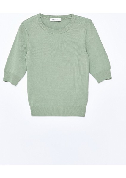 Yeni Sezon Bisiklet Yaka Düz Kısa Kollu Kadın Triko Kazak indirimleri