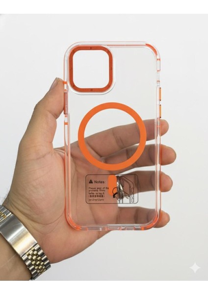 iphone 16 Plus Magsafe Şeffaf Turuncu Kılıf fiyatları