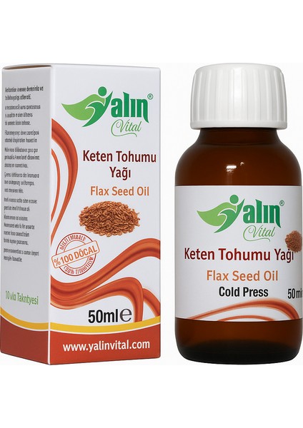 Keten Tohumu Yağı 50 ml | %100 Saf ve Doğal Soğuk Sıkım