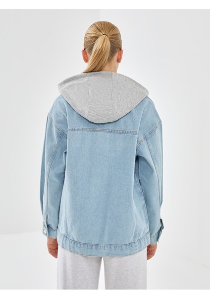 Yeni Sezon Kapüşonlu Kadın Jean Ceket fırsatları