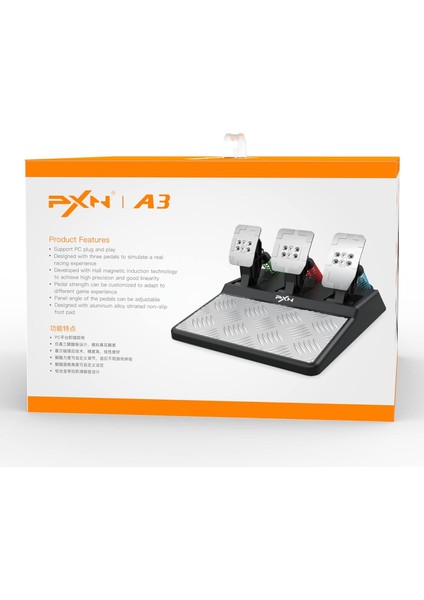 A3 Hall-Effect Manyetik Pedal Seti | 3 Pedallı, Ayarlanabilir Kuvvet ve Ergonomi | Yüksek Hassasiyetli Sim Racing Pedalı indirimleri