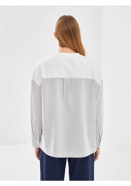 Yeni Sezon Bisiklet Yaka Baskılı Oversize Kadın Kalın Sweatshirt fırsatları