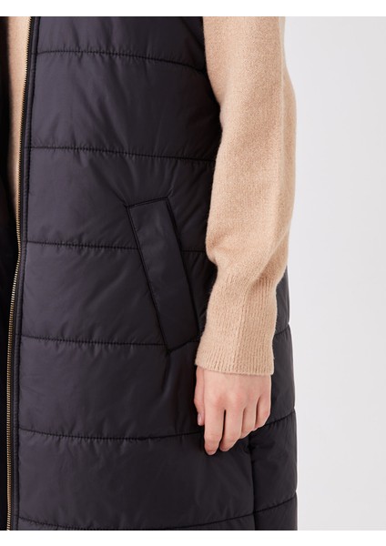 Yeni Sezon Kadın Gömlek Yaka Düz Şişme Yelek fırsatları