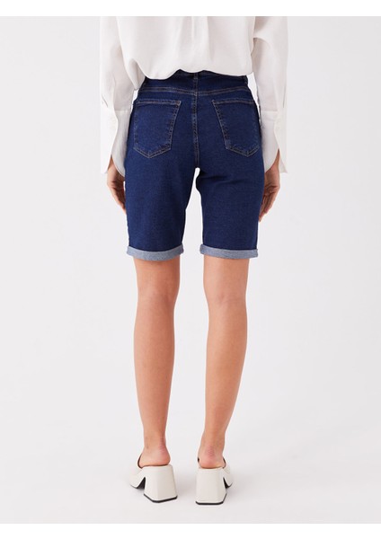 Yeni Sezon Normal Bel Bermuda Fit Kadın Jean Şort indirimleri