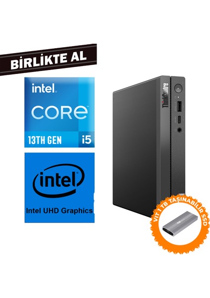 Thinkcentre Neo 50Q G4 I5-13420H 40GB 2tb SSD W11P Mini Pc + Vıt 1 Tb SSD 12LMS4XCTX 042