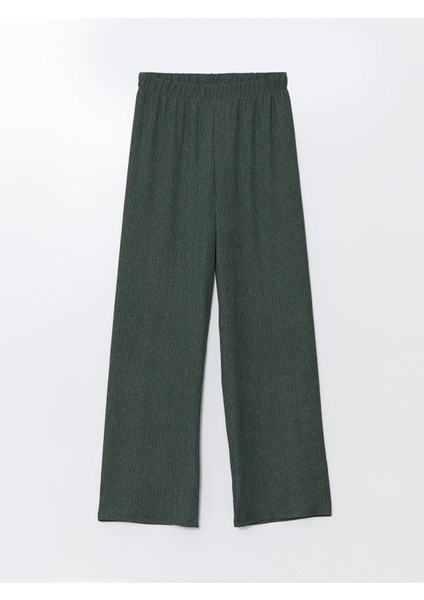 Yeni Sezon Beli Lastikli Dokulu Geniş Paça Kadın Pantolon indirimleri