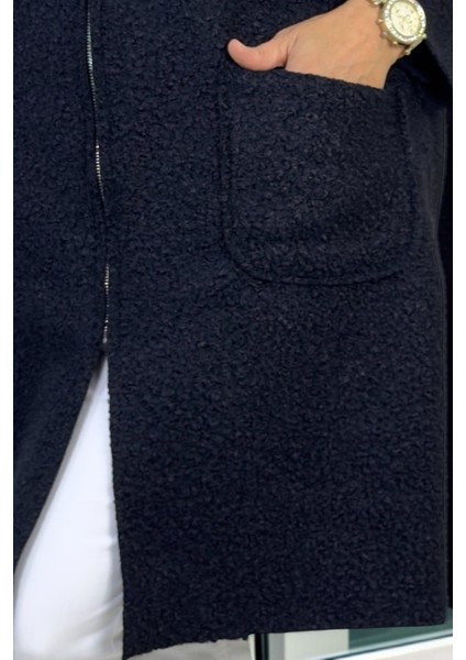 Kapüşonlu Torba Cep Fermuarlı Büyük Beden Kıvırcık Buklet Kaban indirimleri