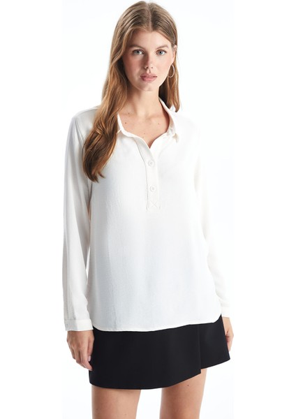 Yeni Sezon Gömlek Yaka Kadın Bluz