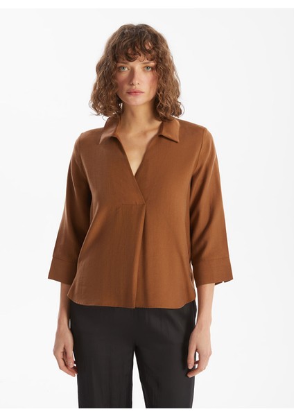 Yeni Sezon Gömlek Yaka Kadın Bluz