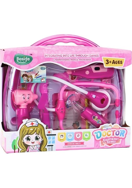 Pasifik Oyuncak Işıklı Doktor Seti Pembe BS8602B
